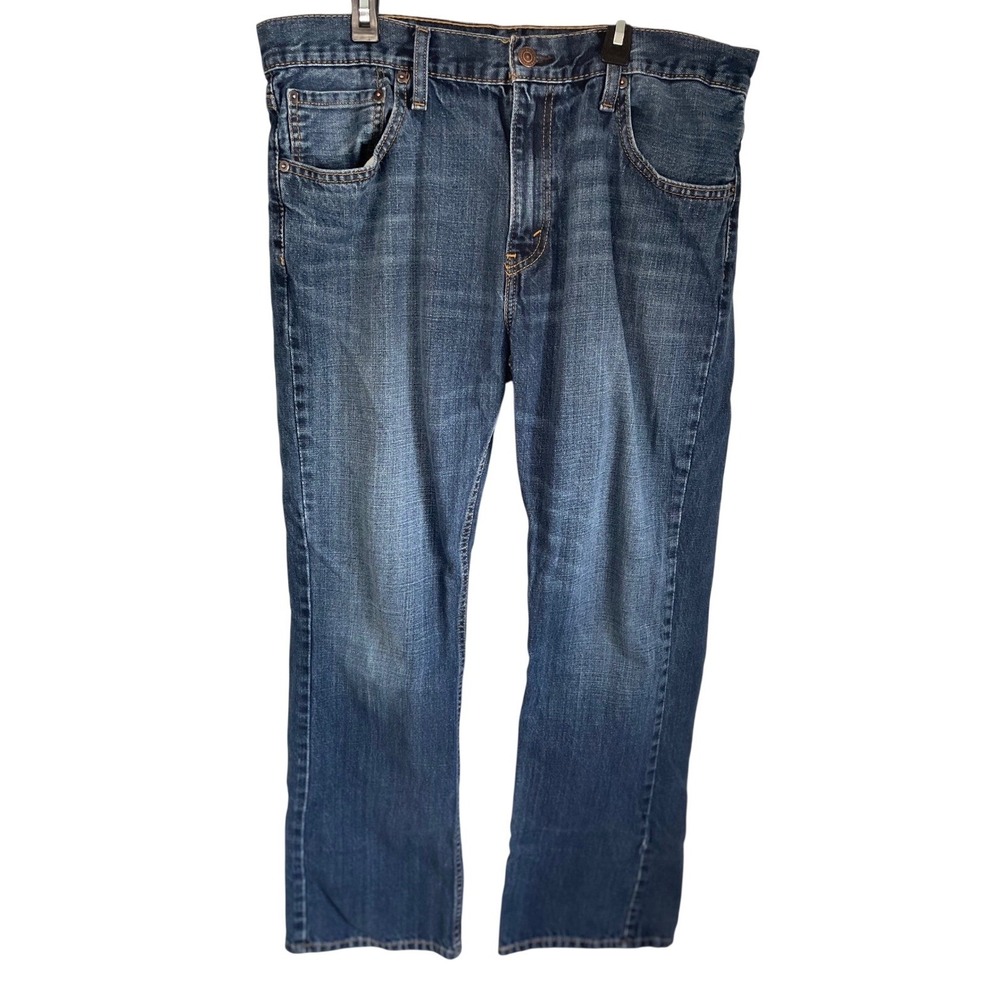 Levis 527 Slim Bootcut Jeans Mens‎ 36x32 Medium Wash Blue Denim
